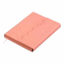 Дневник датированный 2026 CHARME, A5, ЛОСОСЕВЫЙ, штуч.кожа Buromax BM.21146-26