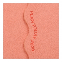 Дневник датированный 2026 CHARME, A5, ЛОСОСЕВЫЙ, штуч.кожа Buromax BM.21146-26