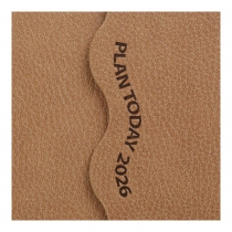 Щоденник датований 2026 CHARME, A5, бежевий, штуч.шкіра Buromax BM.21146-28