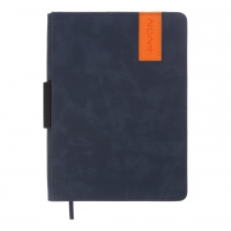 Дневник датированный 2024 VERONA, A5, синий, штуч. кожа/поролон Buromax BM.2115-02