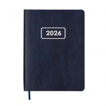 Щоденник датований 2026 MEMORY, A5, синій, штуч.шкіра Buromax BM.21151-02