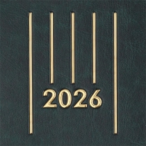 Дневник датированный 2026 MEMORY, A5, зеленый, штуч.кожа Buromax BM.21151-04