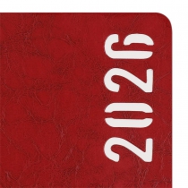 Дневник датированный 2026 MIND, A5, красный, штуч.кожа Buromax BM.21152-05