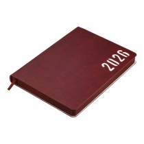 Дневник датированный 2026 MIND, A5, коричневый, штуч.кожа Buromax BM.21152-25