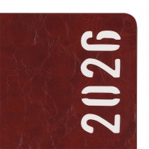 Дневник датированный 2026 MIND, A5, коричневый, штуч.кожа Buromax BM.21152-25