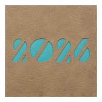 Дневник датированный 2026 INVISIBLE, A5, бежевый, штуч.кожа Buromax BM.21154-28