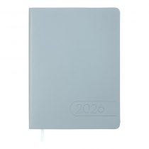 Дневник датированный 2026 LIGHT MORANDI, A5, светло-синий, штуч.кожа Buromax BM.21158-30