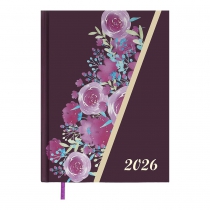 Щоденник датований поліграфічний PASSION 2026, A5, темно-червоний Buromax BM.21160-13