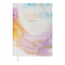 Щоденник датований поліграфічний MIST 2026, A5, рожевий Buromax BM.21164-10