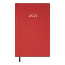Дневник датированный 2026 SIMPLE, A5, красный, бумвинил Buromax BM.21166-05