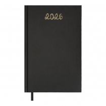 Щоденник датований 2026 OPTIMAL, A5, чорний, бум вініл Buromax BM.2121-01