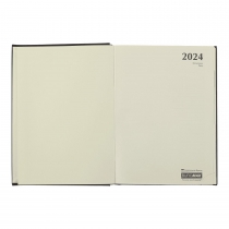 Щоденник датований 2024 STRONG, A5, темно-синій, штуч. шкіра Buromax BM.2129-03