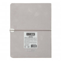 Дневник датированный 2026 VELOUR, A5, светло-серый, штуч.кожа Buromax BM.2134-20