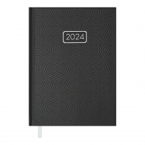 Дневник датированный 2024 VELVET, A5, черный Buromax BM.2163-01