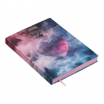 Дневник датированный полиграфический ROMANTIC 2026, A5, аквамарин Buromax BM.2170-17