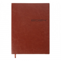 Дневник датированный 2024 IDEAL, A5, коричневый, штуч. кожа Buromax BM.2175-19