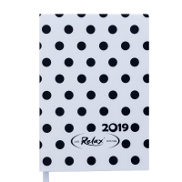 Щоденник датований 2019 RELAX, A5, 336 арк., білий Buromax