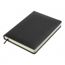 Дневник датированный 2024 PRIME, A5, черный, штуч. кожа/поролон Buromax BM.2196-01