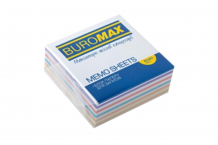 Блок бумаги для заметок "Радуга" 80х80х30мм, не скл. Buromax BM.2233