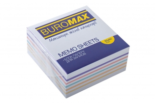 Блок паперу для нотаток "Веселка" 90х90х40мм, не скл. Buromax BM.2245