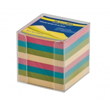 Бокс с цветной бумагой 90х90х90мм., прозор. Buromax BM.2291-03