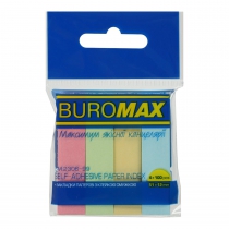 Закладки бумажные 51х12мм, 4х100арк., ассорти Buromax BM.2306-99