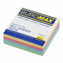 Блок для заметок с клейким слоем 75х75 мм, 250 листов, пастель Buromax BM.2315-99