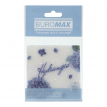 Блок пластиковий для нотаток з клейким шаром DREAM ARABESKI, 75x75мм, 50 арк., прозорий, блискучий, світло-синій Buromax BM.2325-30