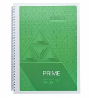 Зошит на пружині PRIME А4, 96л., клітка, в картонній обкладинці, салатовий Buromax BM.24451101-15