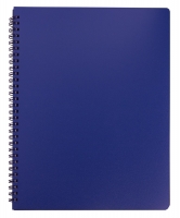 Книжка записная на пружине "OFFICE" А4, 96л.,кл., пластик.обкл. синий, Buromax BM.24451150-02