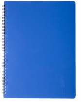 Книжка записн. на пруж. "GLOSS" А4, 80арк.,кл., пластик.обкл., синій Buromax BM.24452151-02