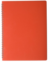Книжка записн. на пруж. "GLOSS" А4, 80арк.,кл., пластик.обкл., червоний Buromax BM.24452151-05