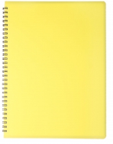 Книжка записн. на пруж. "GLOSS" А4, 80арк.,кл., пластик.ОКЛ., желтый Buromax BM.24452151-08