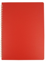 Книжка записн. на пруж. "BARK" А4, 60арк.,кл., пластик.обкл., червоний Buromax BM.24454154-05