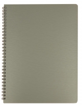Книжка записн. на пруж. "BARK" А4, 60арк.,кл., пластик.ОКЛ., серый Buromax BM.24454154-09