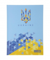 Блокнот UKRAINE, А5, 96 л., клетка, твердая картонная обложка, голубая Buromax BM.24511101-14