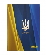 Блокнот UKRAINE, А5, 96 арк., клітинка, тверда картонна обкладинка, синій електрик Buromax BM.24511101-45