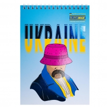 Блокнот на пружині зверху PATRIOT "T.SHEVCHENKO", А5, 48л., клітинка, картонна обкладинка Buromax BM.24545114.1