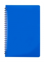 Книжка записн. на пруж. "GLOSS" А5, 80л.,кл., пластик.обл., синий Buromax BM.24552151-02