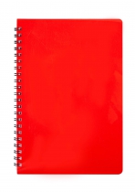 Книжка записн. на пруж. "GLOSS" А5, 80л.,кл., пластик.обл., красный Buromax BM.24552151-05