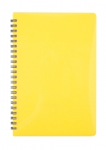 Книжка записн. на пруж. "GLOSS" А5, 80л.,кл., пластик.обл., желтый Buromax BM.24552151-08