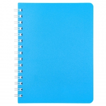 Книжка записна на пружині "BRIGHT" А6, 60арк.,кл., пластик.обкл., блакитний Buromax BM.24654155-14