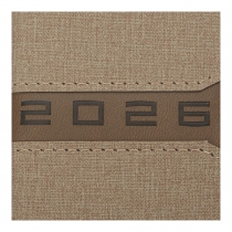 Щоденник датований 2026 NAVIGATOR, A6, світло-коричневий, штуч. шкіра/поролон Buromax BM.2520-18