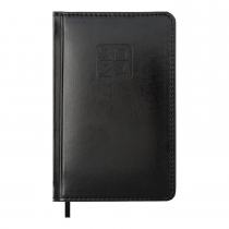 Дневник датированный 2024 BRAVO, A6, черный, штуч. кожа/поролон Buromax BM.2523-01