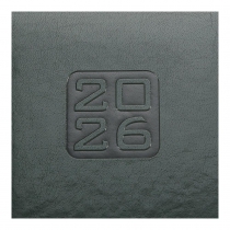 Щоденник датований 2026 BRAVO, A6, зелений, штуч. шкіра/поролон Buromax BM.2523-04