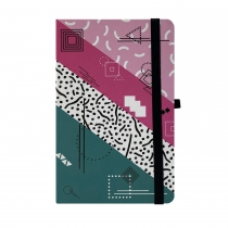 Книжка записна CREATIVE, на гумці, 136х207мм, 96 арк., кліт., офсет крем., тв.лам.обкл., малинова Buromax BM.255102-29