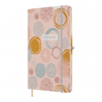 Книжка записная FELICITY, на резинке, 136х207мм, 96 л., клит., офсет крем., тв.лам.обкл., зефирная Buromax BM.255103-43