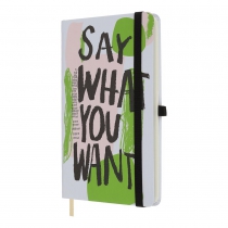 Книжка записна IDEA, на гумці, 136х207мм, 96 арк., кліт., офсет крем., тв.лам.обкл., бежева Buromax BM.255104-28