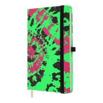 Книжка записна INFINITY, на гумці, 136х207мм, 96 арк., кліт., офсет крем., тв.лам.обкл., салатова Buromax BM.255105-15