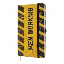 Книжка записна MACHO, на гумці, 136х207мм, 96 арк., кліт., офсет крем., тв.лам.обкл., жовта Buromax BM.255107-08